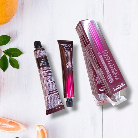 L'Oreal Professionnel DIARichesse 2 Tubes Ammonia-Free 4.15/4BRv Chocolate - Picture 9 of 16
